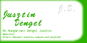 jusztin dengel business card